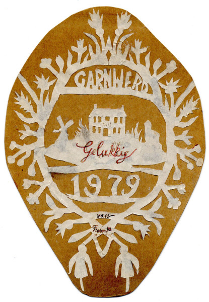 Een knipsel van Fritzi als ‘Nieuwjaarsgroet 1979’ voor de familie Hammingh.